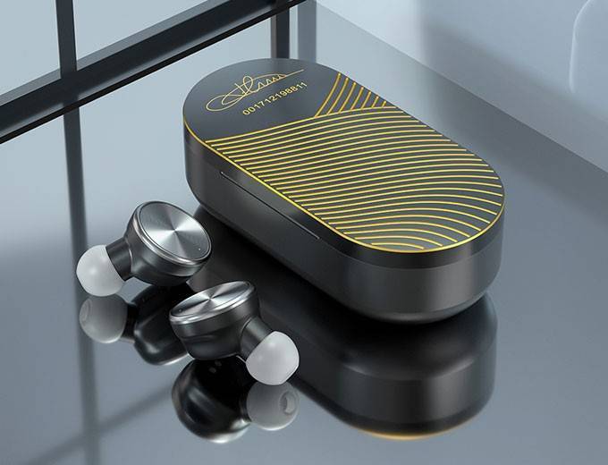 數(shù)碼藍(lán)牙耳機(jī)産品渲染